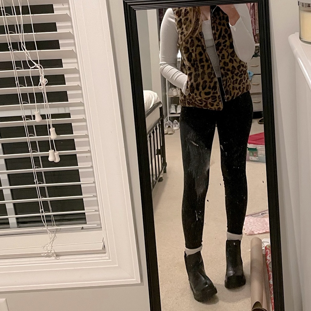 cheetah print reversible vest
